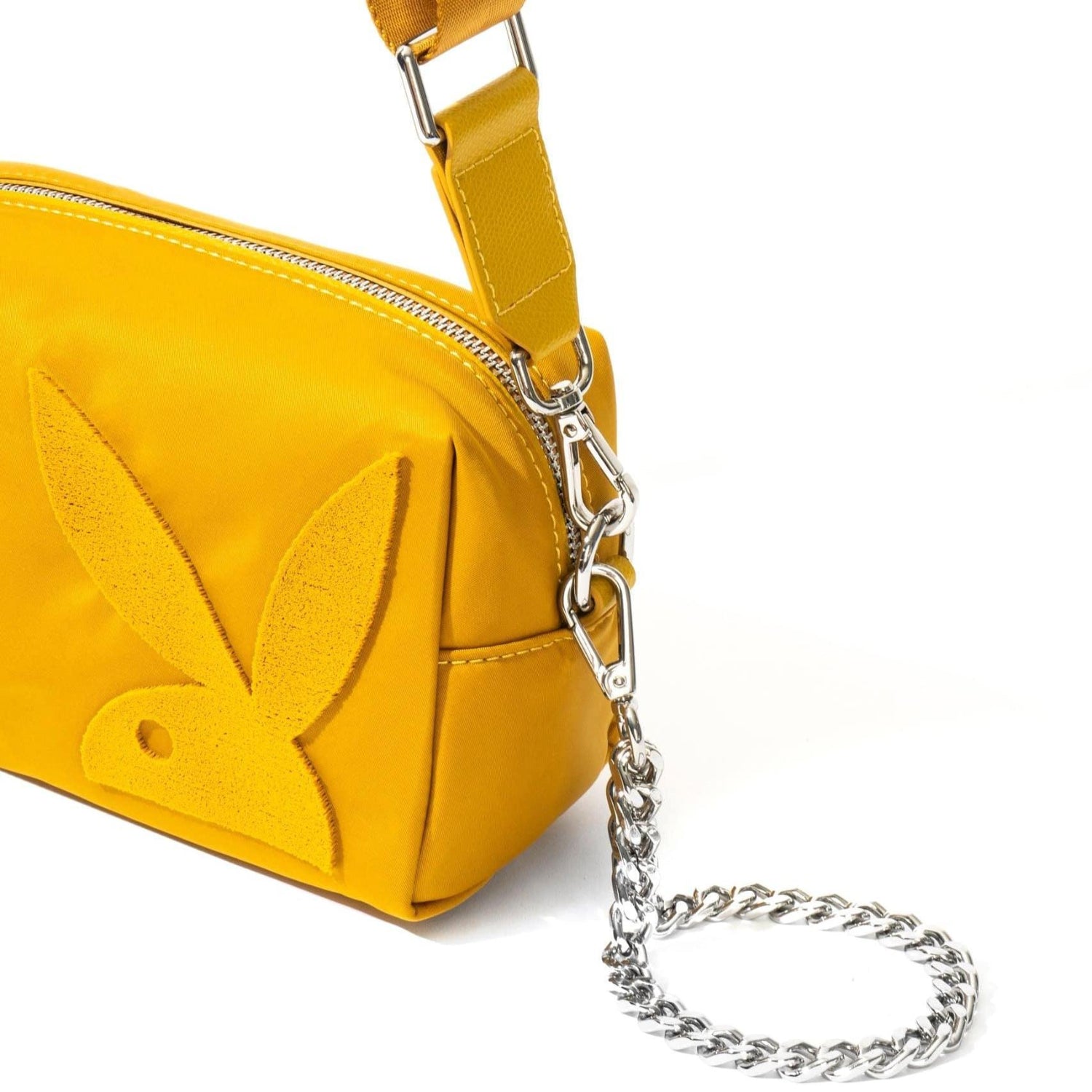 Playboy Nylon borsa tracolla verde oliva con catena