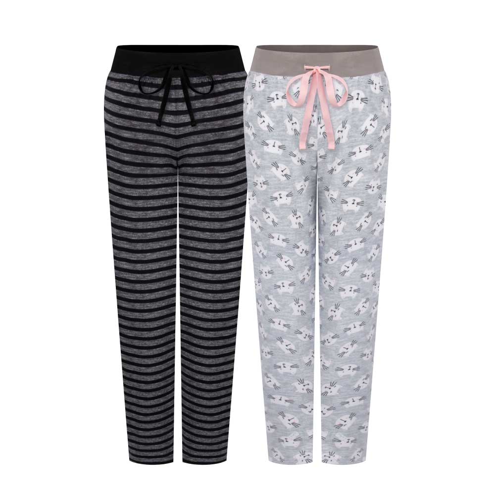 René Rofé pantaloni pigiama ciniglia 2 pezzi pinguino