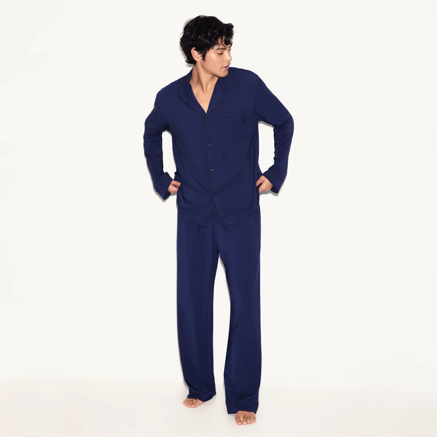 Playboy Classic Sleep Set pigiama uomo blu modal