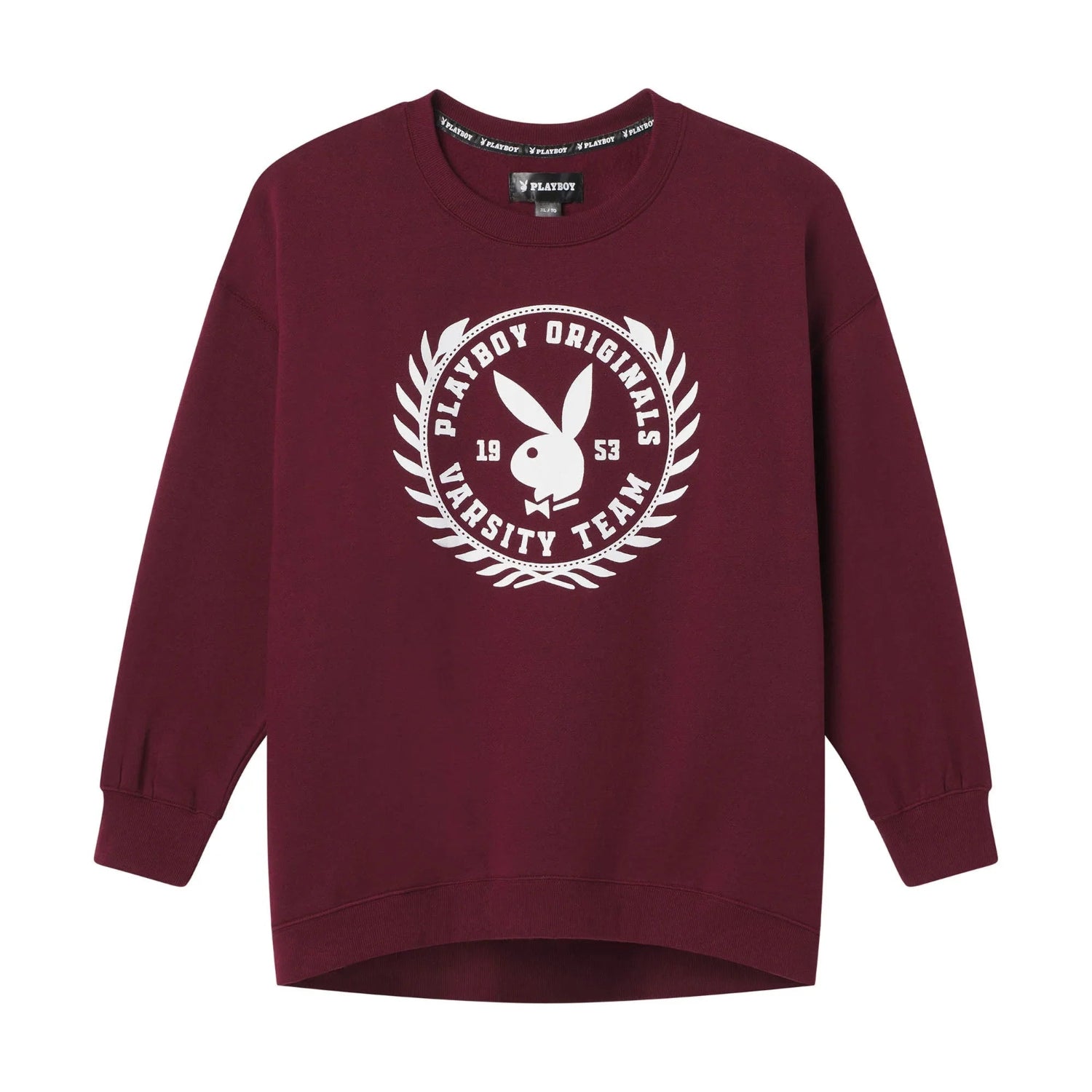 Playboy Campus Varsity felpa girocollo donna verde pile