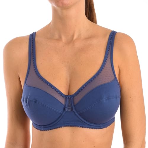 DIM Generous reggiseno cotone bio 5B blu x1