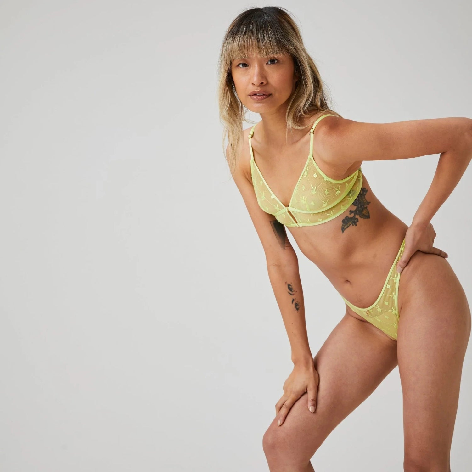 Playboy Icon Longline bralette triangolo nero