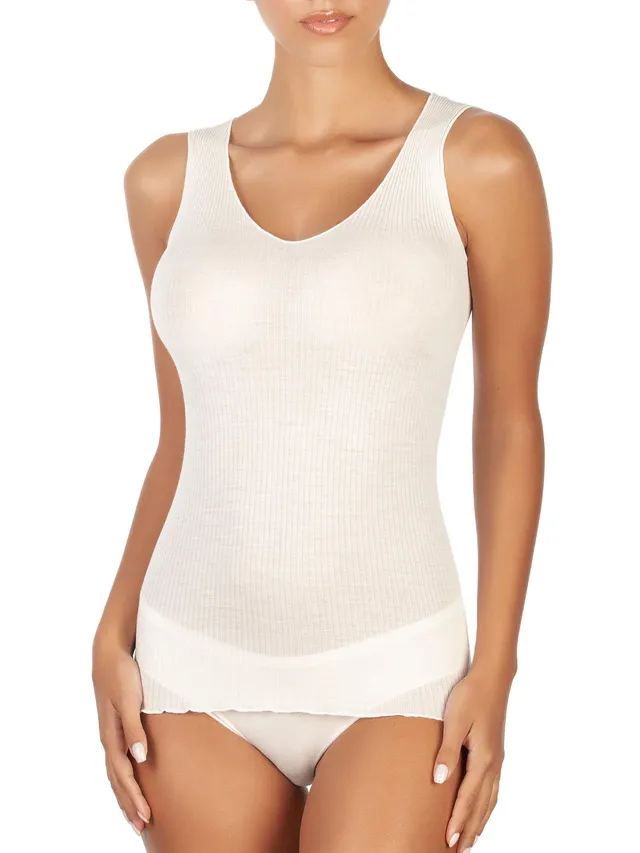 Egi 1492 canotta donna bianco S-M lana seta