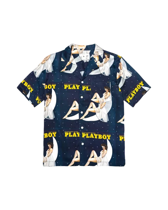 Playboy Soulland December 1973 camicia navy tencel