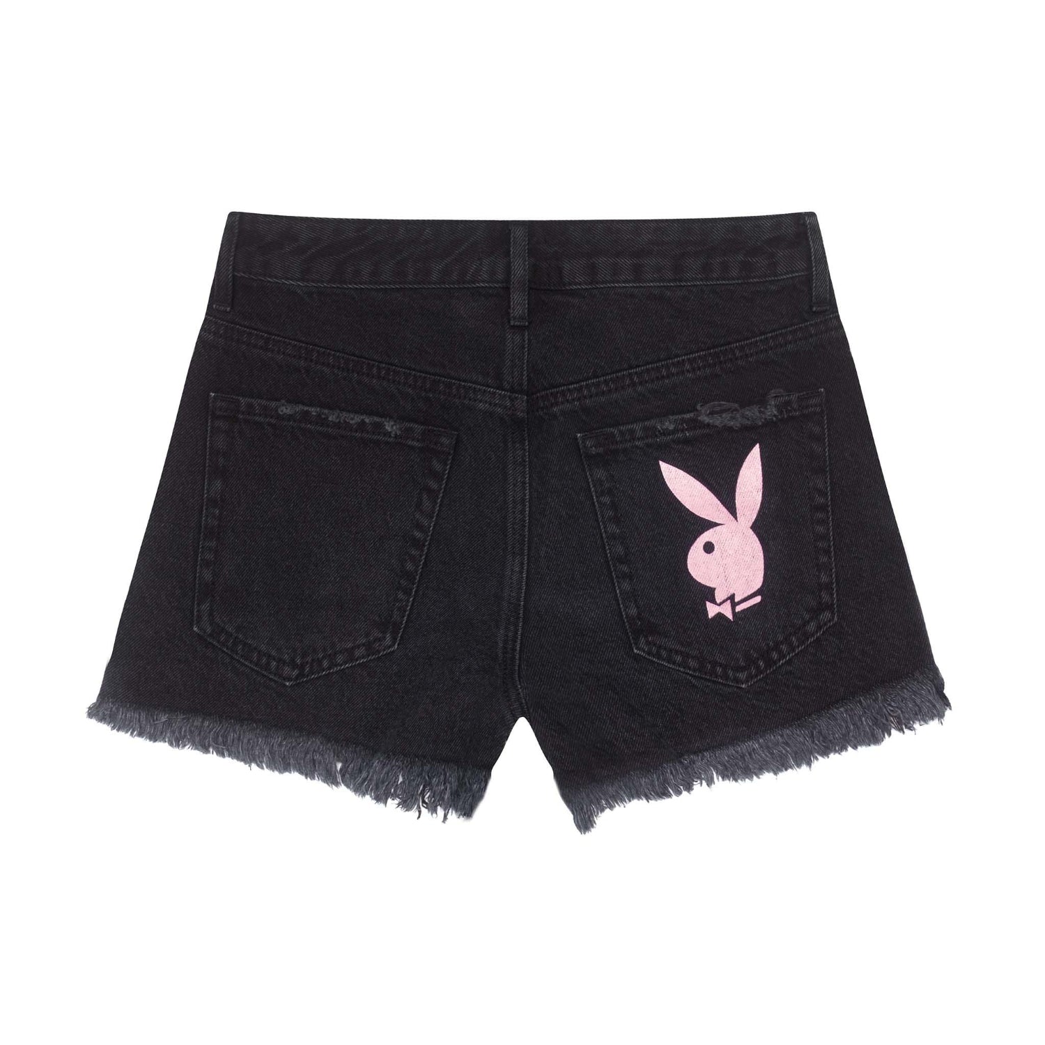 Playboy Festival shorts jeans vita alta stampa bunny