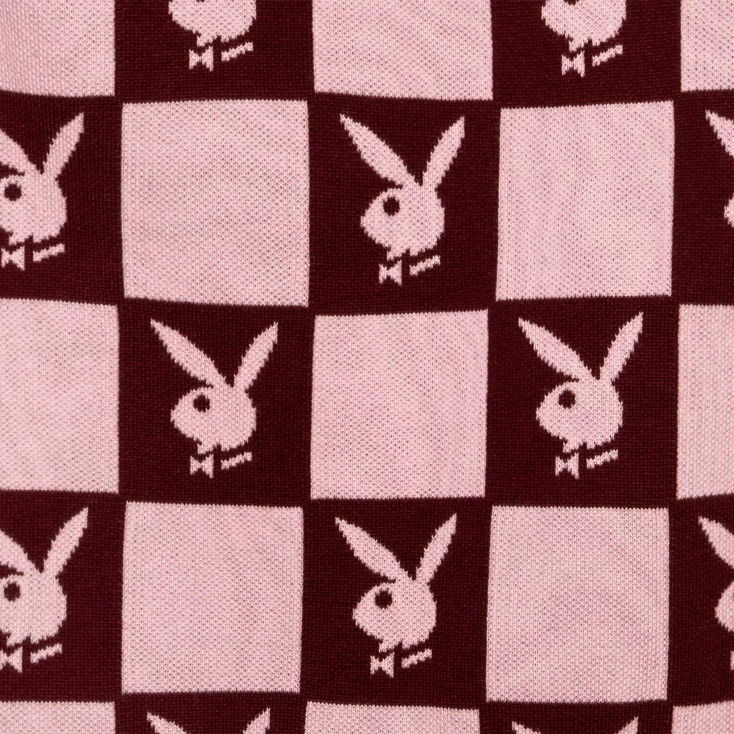 Playboy Checkerboard gonna midaxi bordeaux a quadri