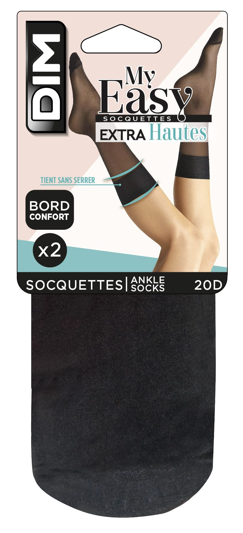 DIM Socquettes Calzini Alti Donna Pacco da 2 Cotone