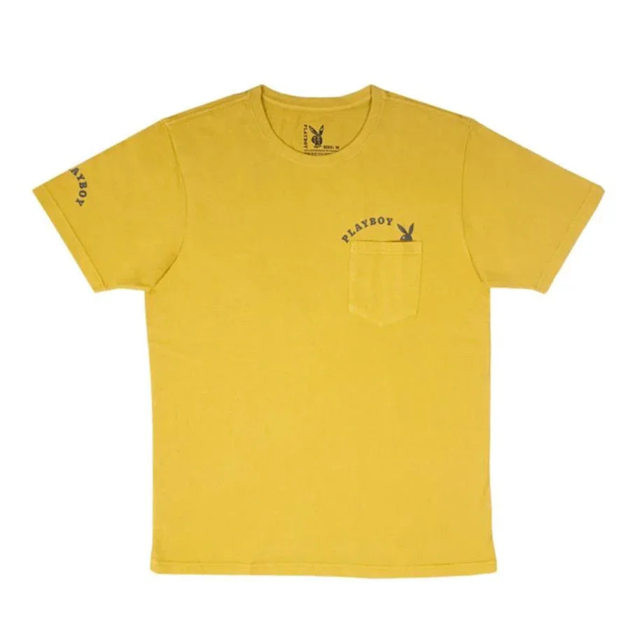 Playboy Bunny Pocket Tee maglietta gialla taschino logo