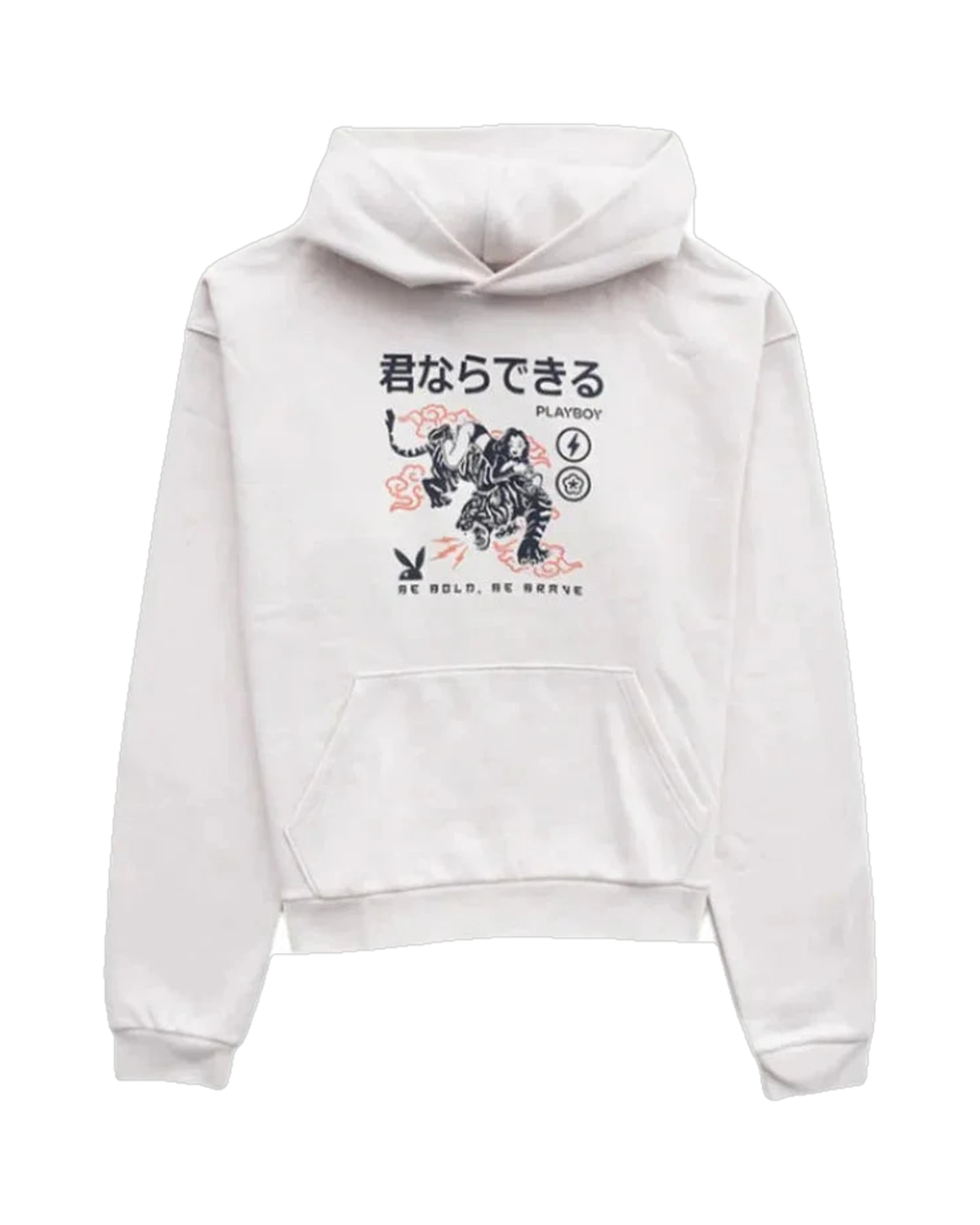 Playboy Be Bold Hoodie Felpa Cappuccio Cotone Nera