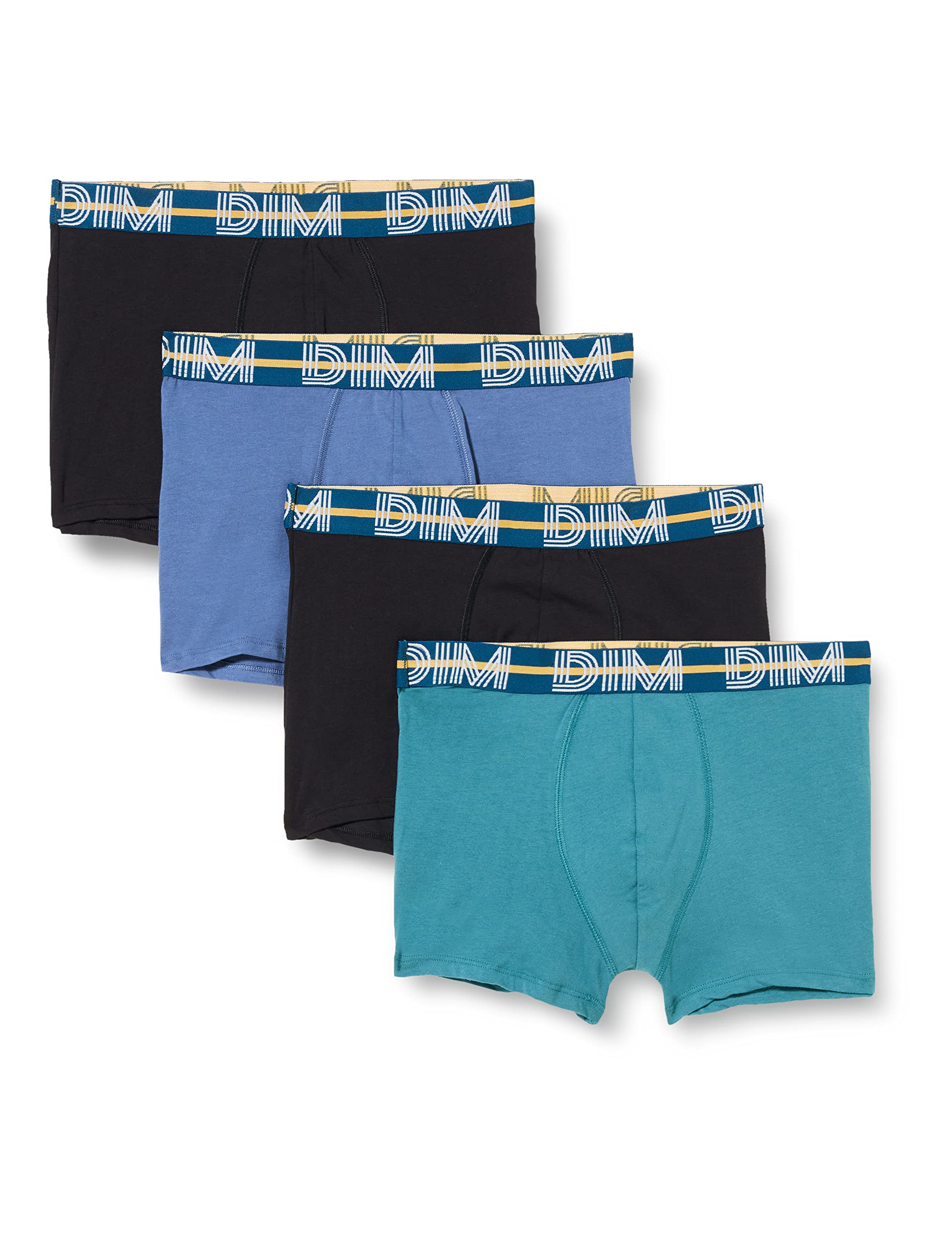 DIM Powerful boxer uomo x4 cotone stretch colorati