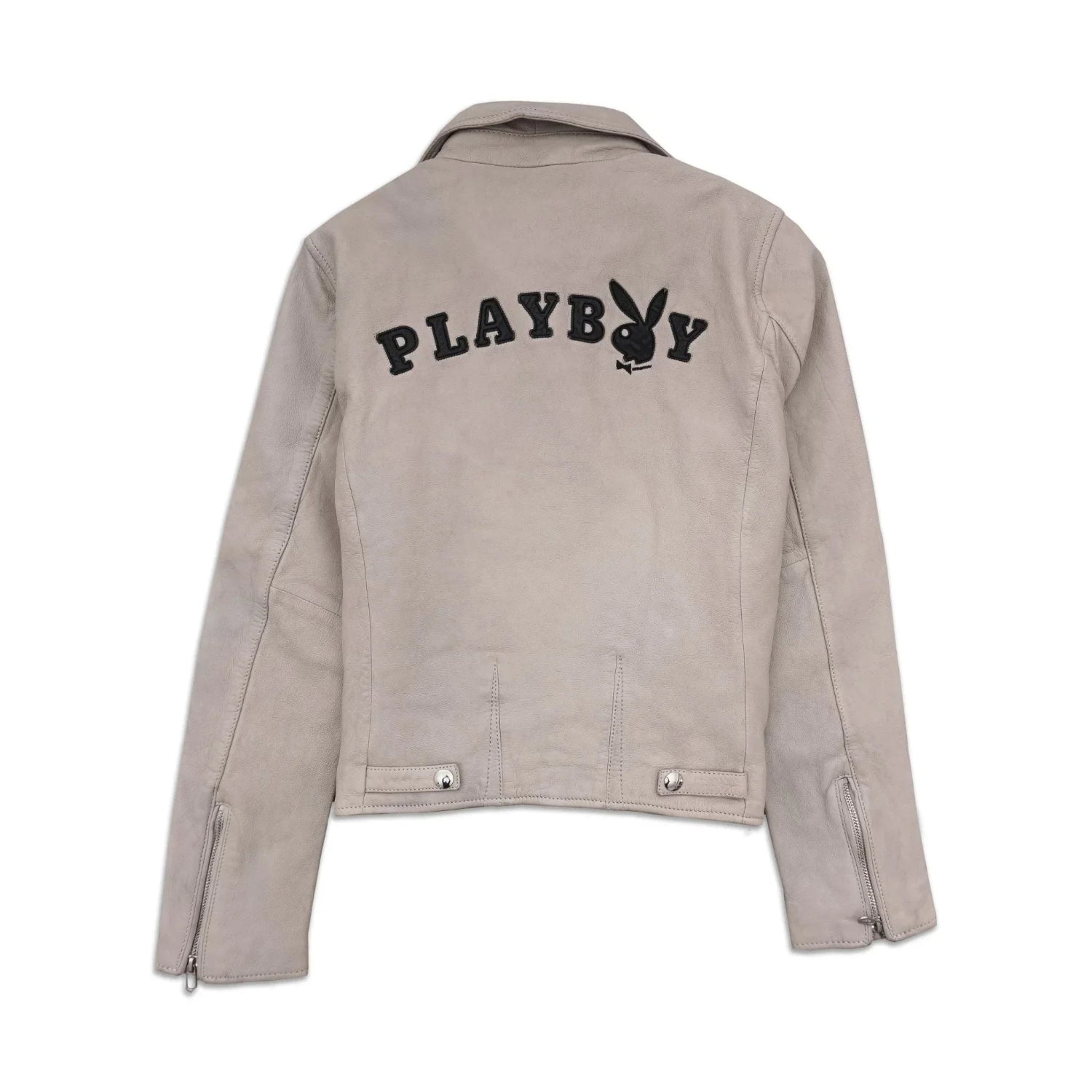 Playboy Olympe giacca pelle nera vera pelle agnello