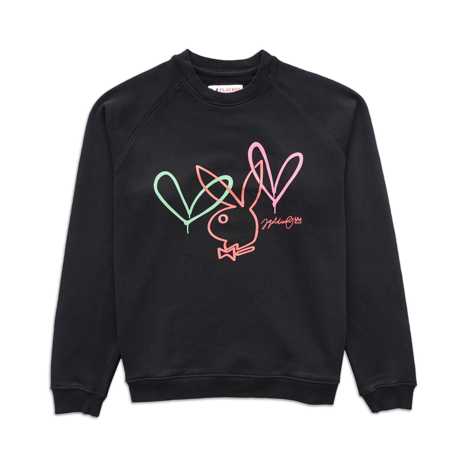Playboy JGC Love Bunny felpa unisex nera french terry