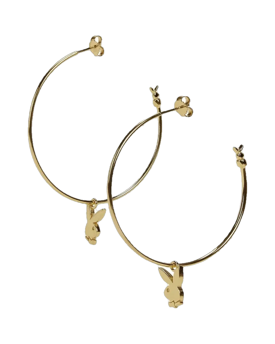 Playboy Bunny Hoops orecchini oro 5 cm