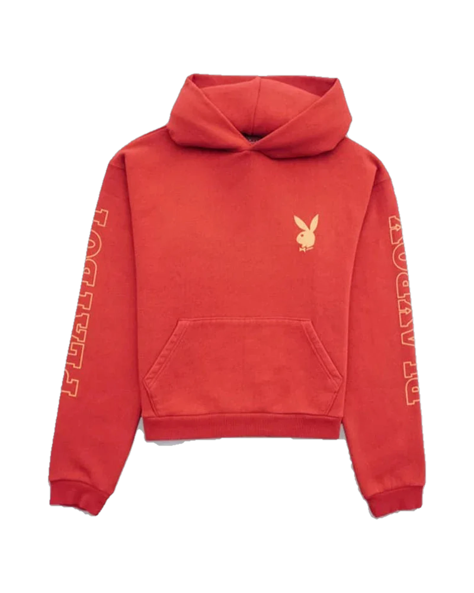 Playboy Bunny Logo hoodie felpa rossa vestibilità oversize