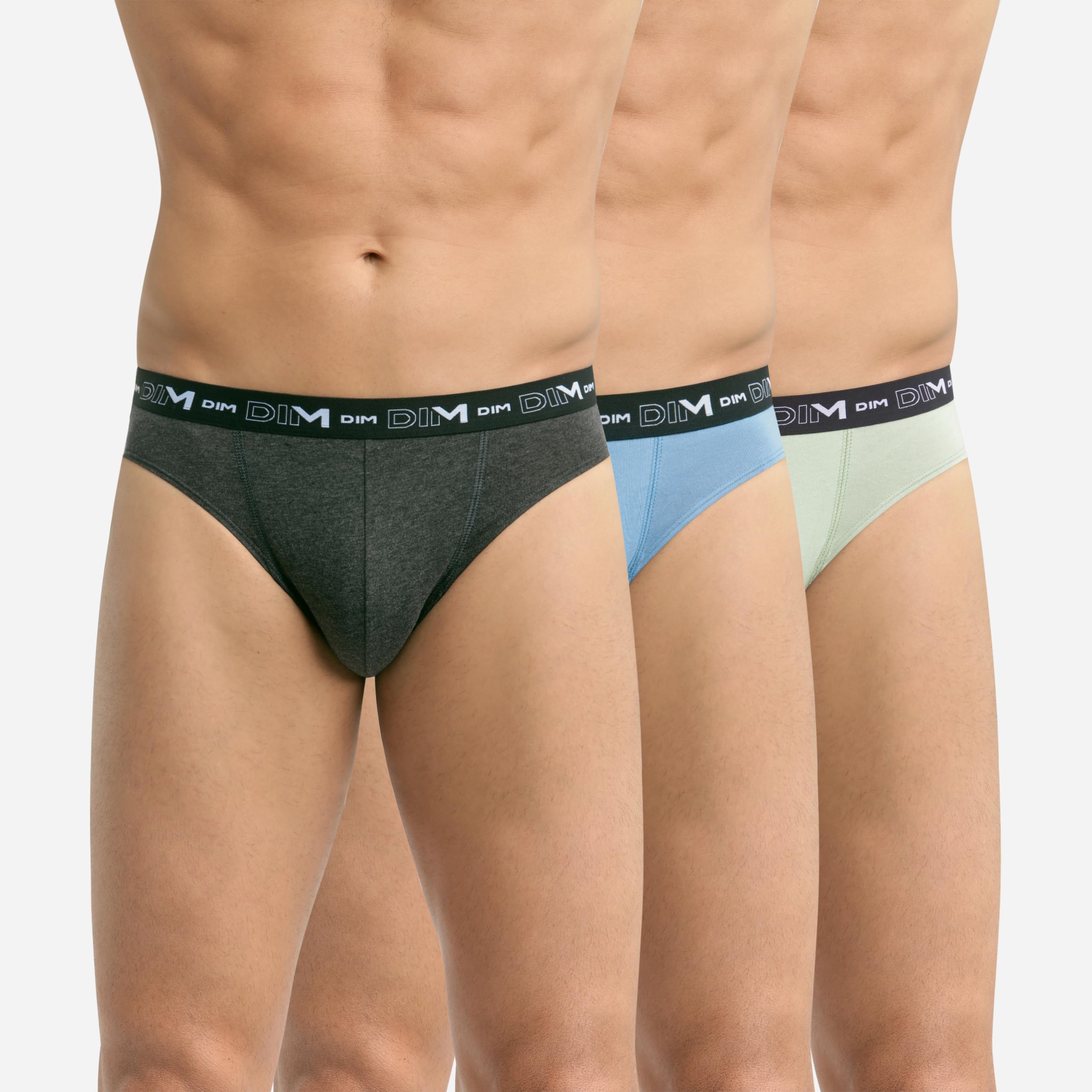 DIM slip uomo cotone 3 pezzi verde blu