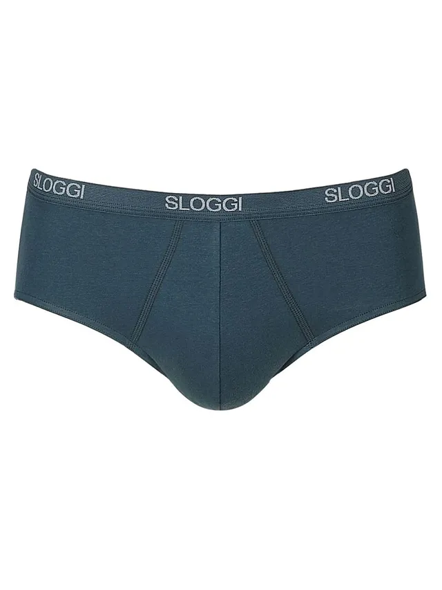 sloggi Basic Midi slip uomo nero cotone