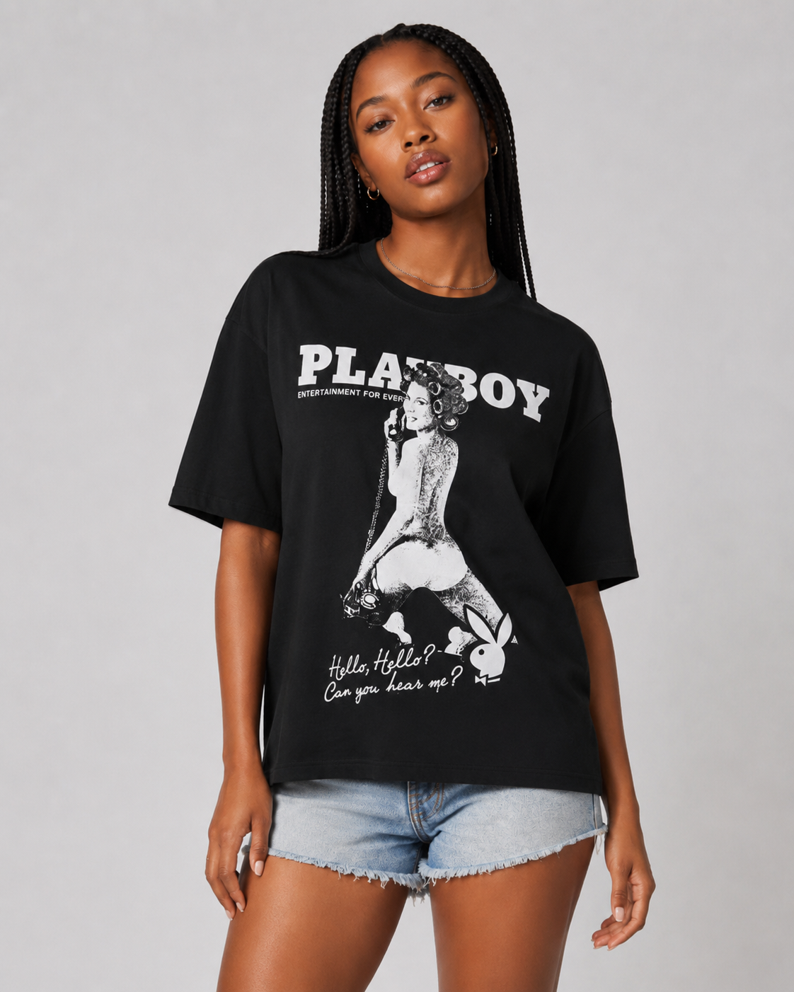 Playboy Seduction Tee maglietta bianca 100% cotone