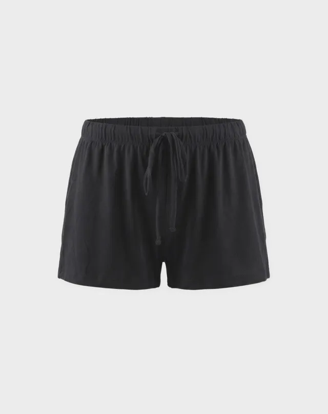 René Rofé Yummy Butter Soft shorts pigiama 4 pezzi nero righe