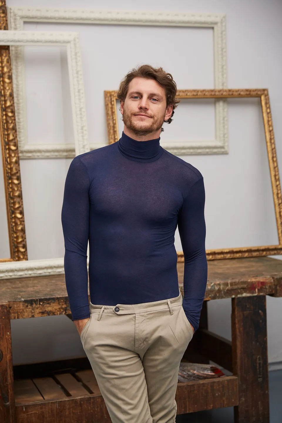 SUBLYME Cashmere Ultralight Dolcevita uomo manica lunga