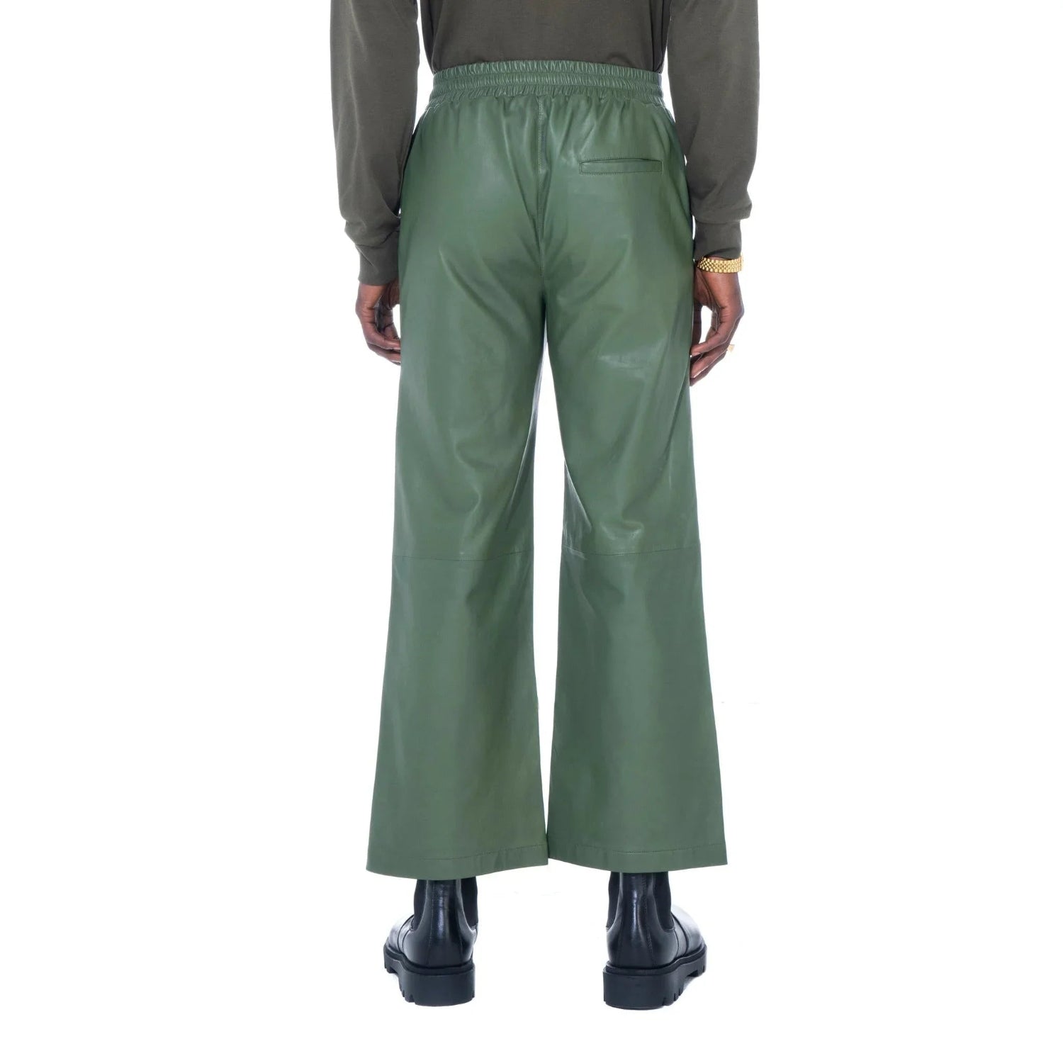 Playboy Leather Flare pantaloni malva nappa S