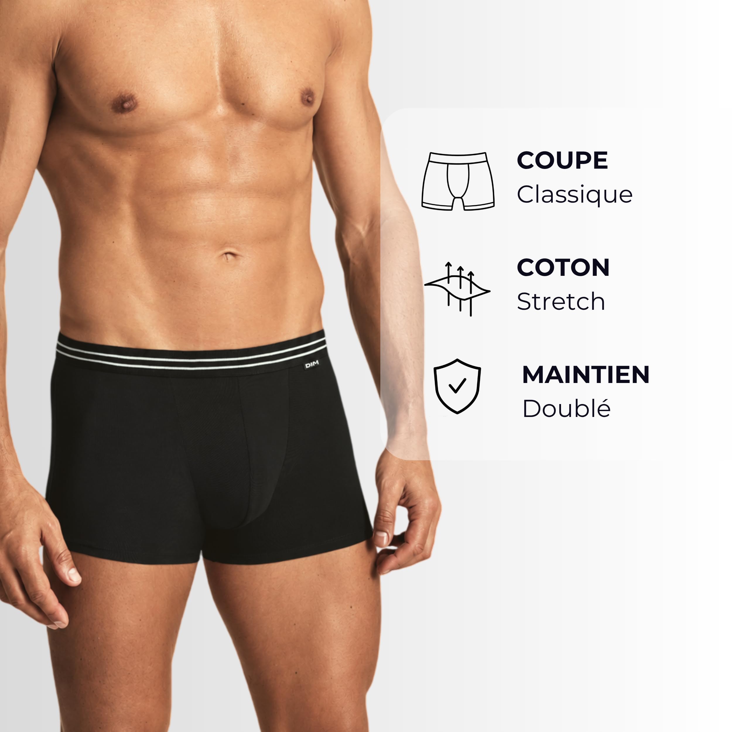 DIM Ecodim Classique boxer uomo x4 cotone stretch