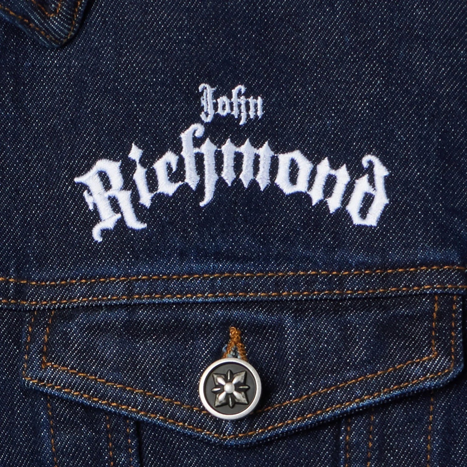 Playboy x John Richmond giacca jeans blu scuro cotone