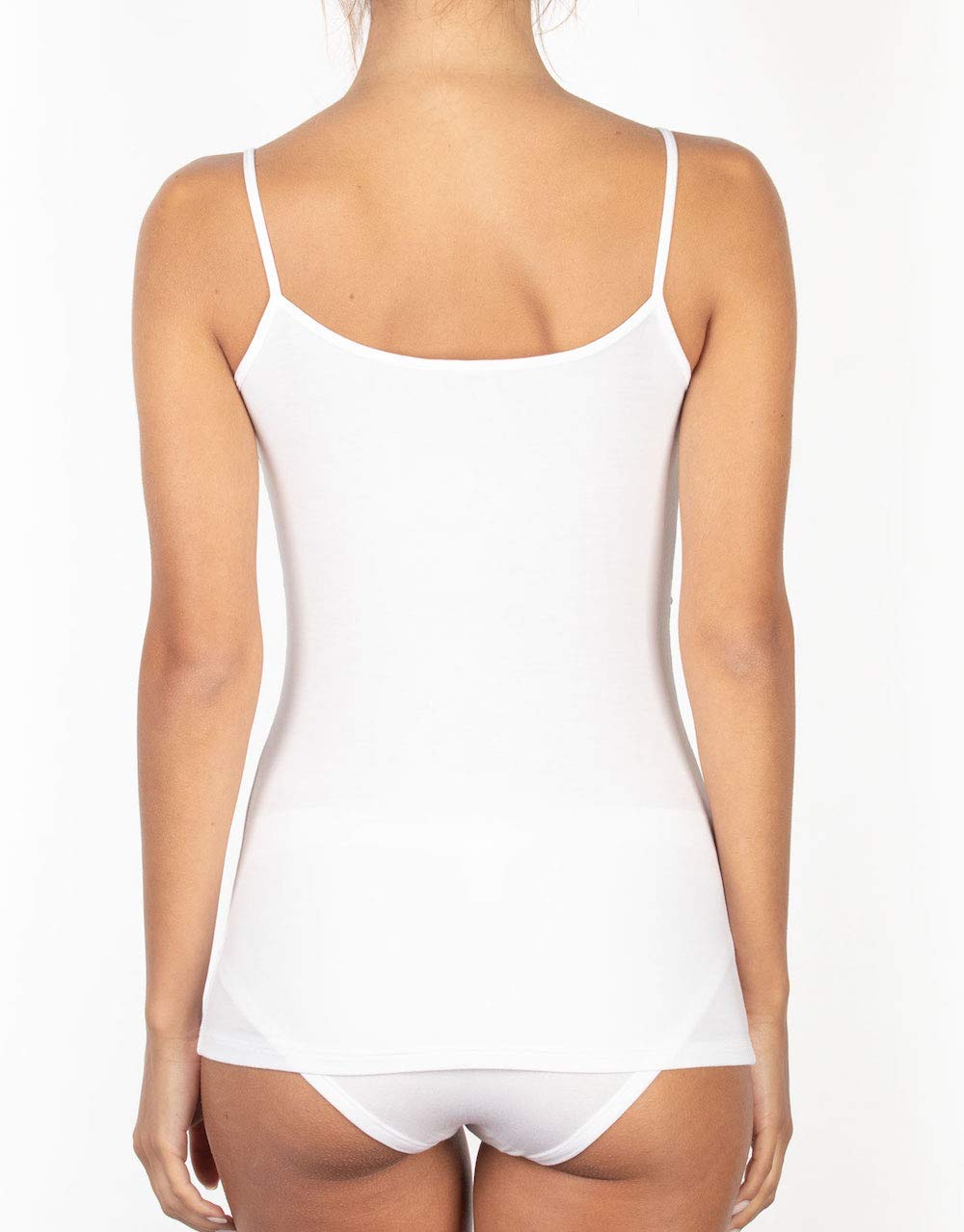 Egi canotta donna cotone modal pizzo S bianco
