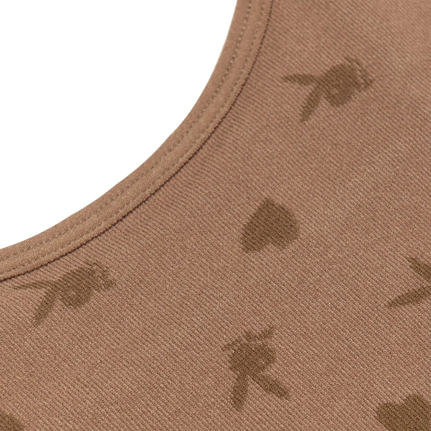 Playboy Bunny canotta crop seamless marrone scollo