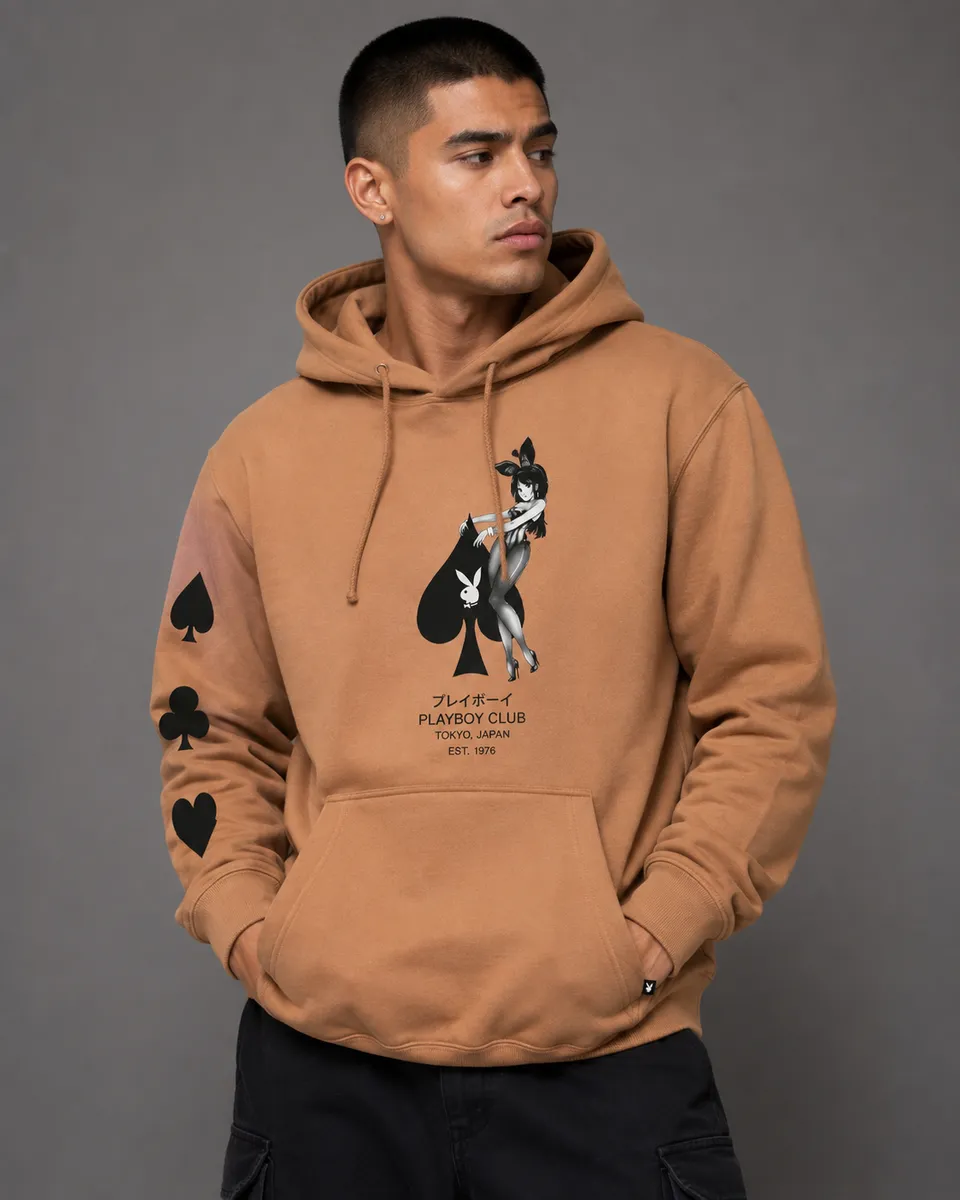 Playboy Ace of Spades felpa cappuccio unisex cotone