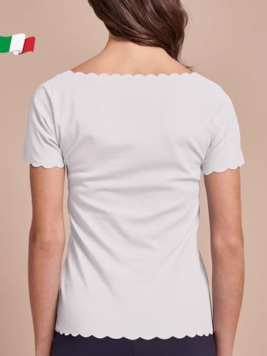Egi 3142 t-shirt donna bianco cotone invisibile