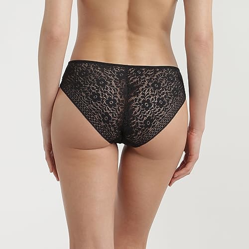 DIM Sublim Slip Donna Pizzo Nero XS-S Fiori