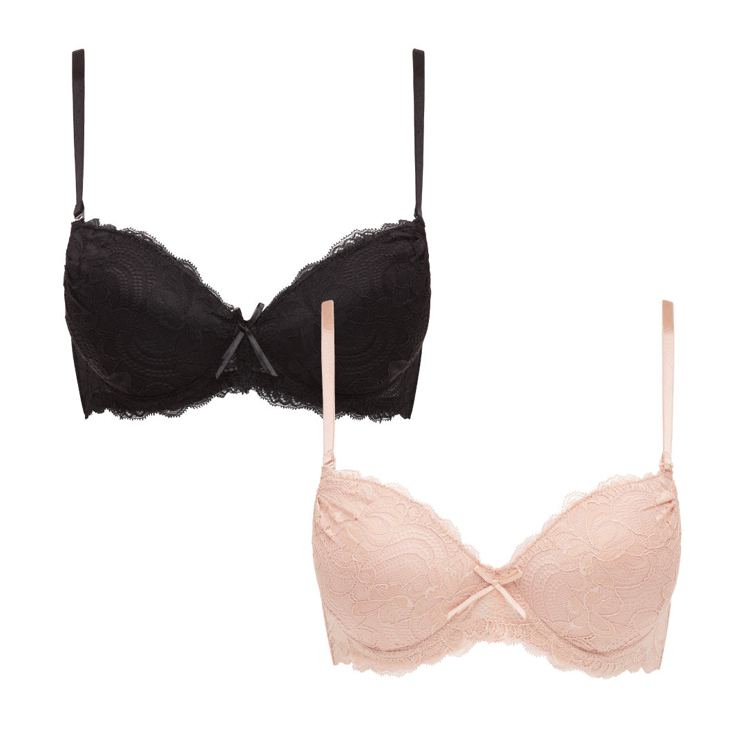 René Rofé Lace Push Up reggiseno 2 pezzi push-up