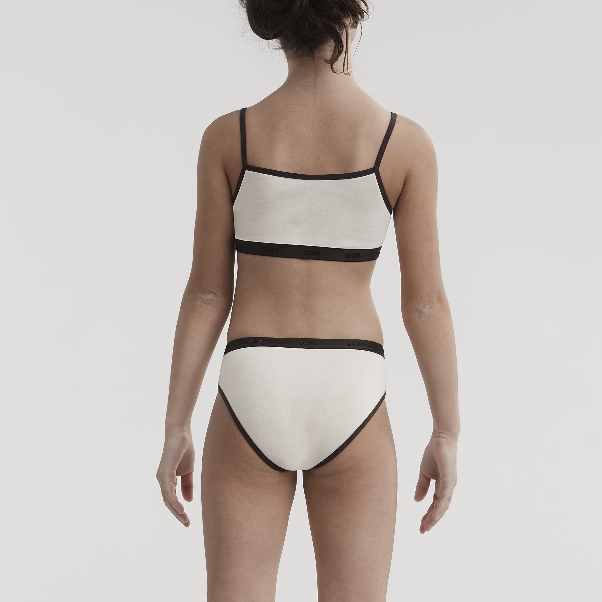 Dim Les Pockets Reggiseno Bambina Pois Beige x2 Cotone
