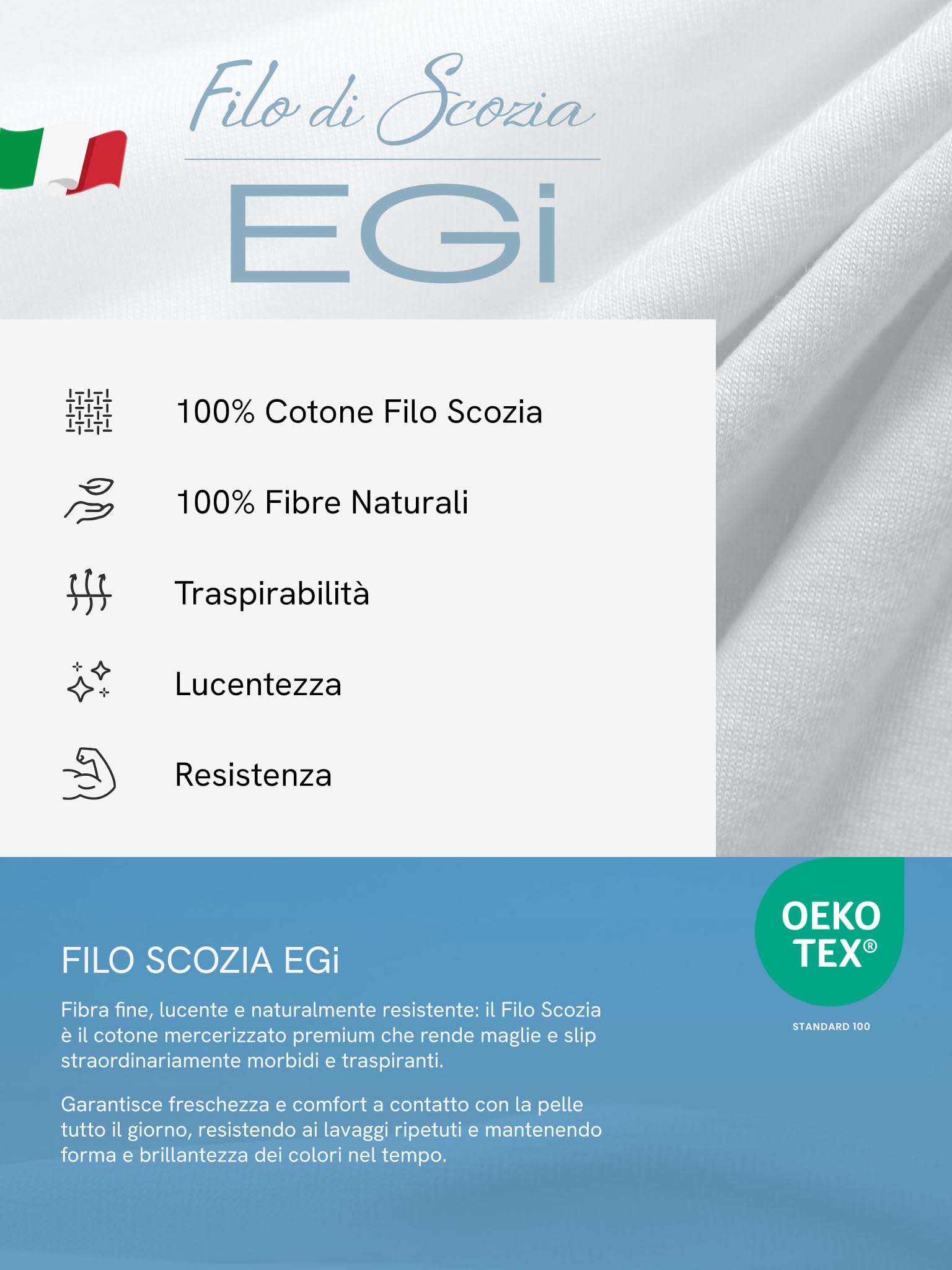 Egi 129 canotta donna filo di Scozia spalla larga
