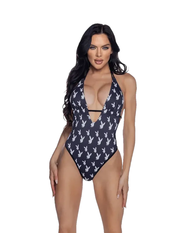 Playboy Bunny World costume intero nero sgambato