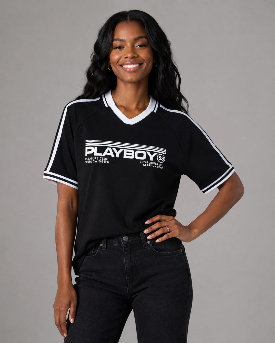 Playboy Pleasure Club Oversized Tee t-shirt bianca cotone