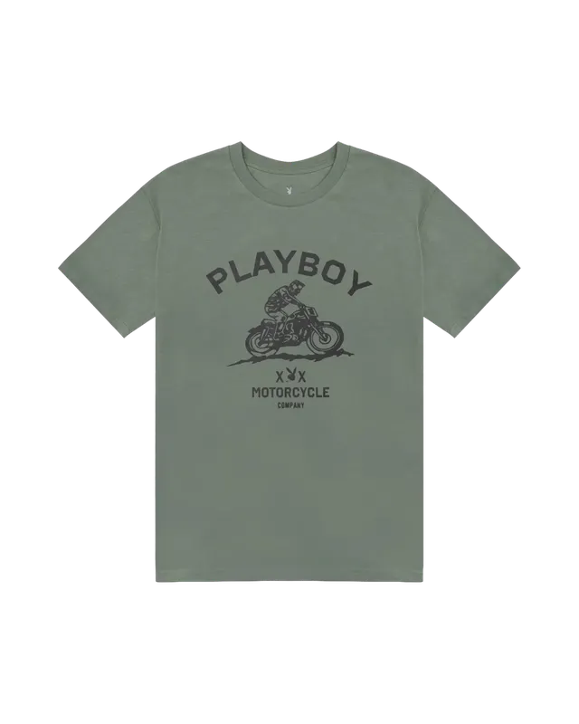Playboy Motorcycle Company t-shirt cotone nero medio