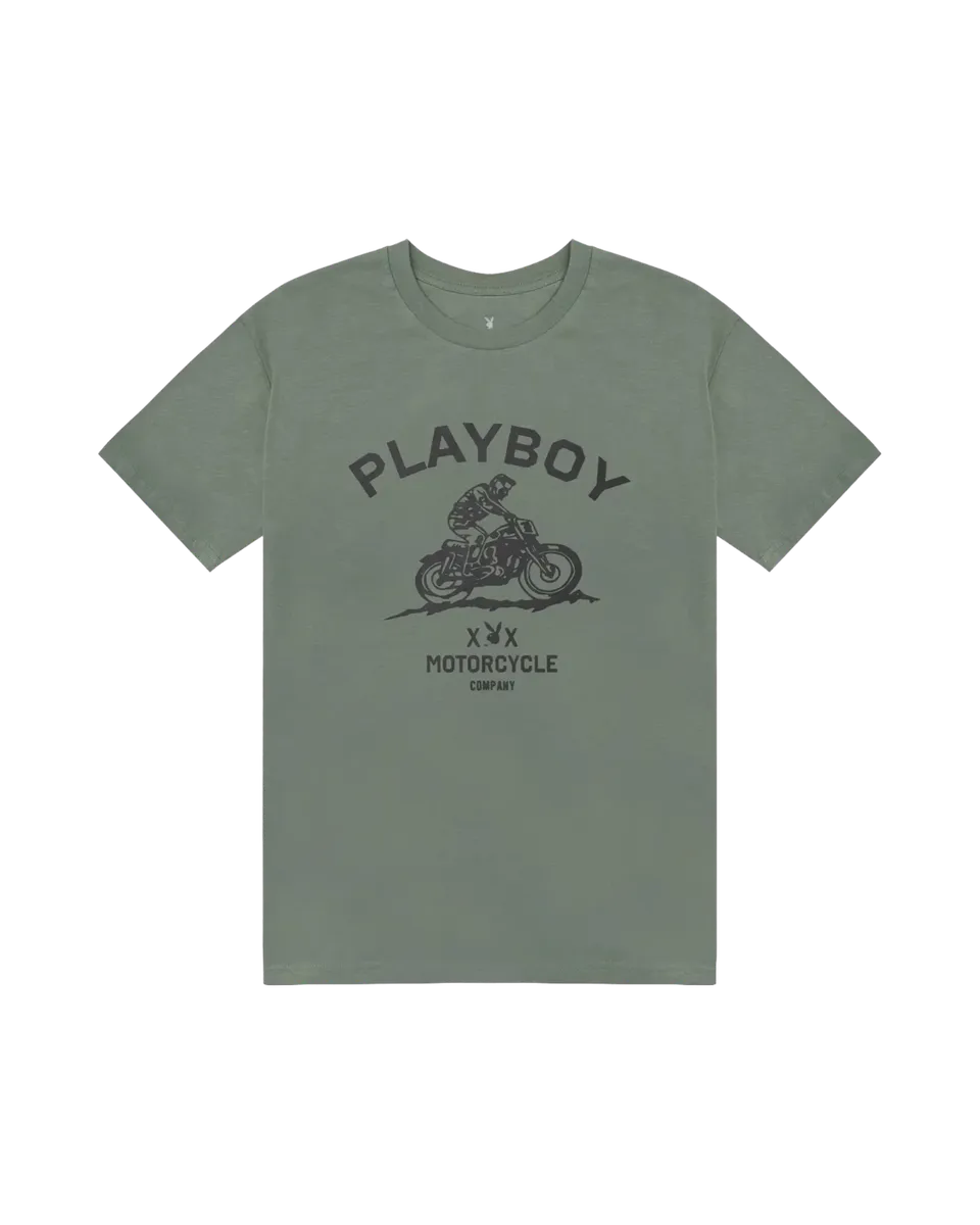 Playboy Motorcycle Company t-shirt cotone nero medio