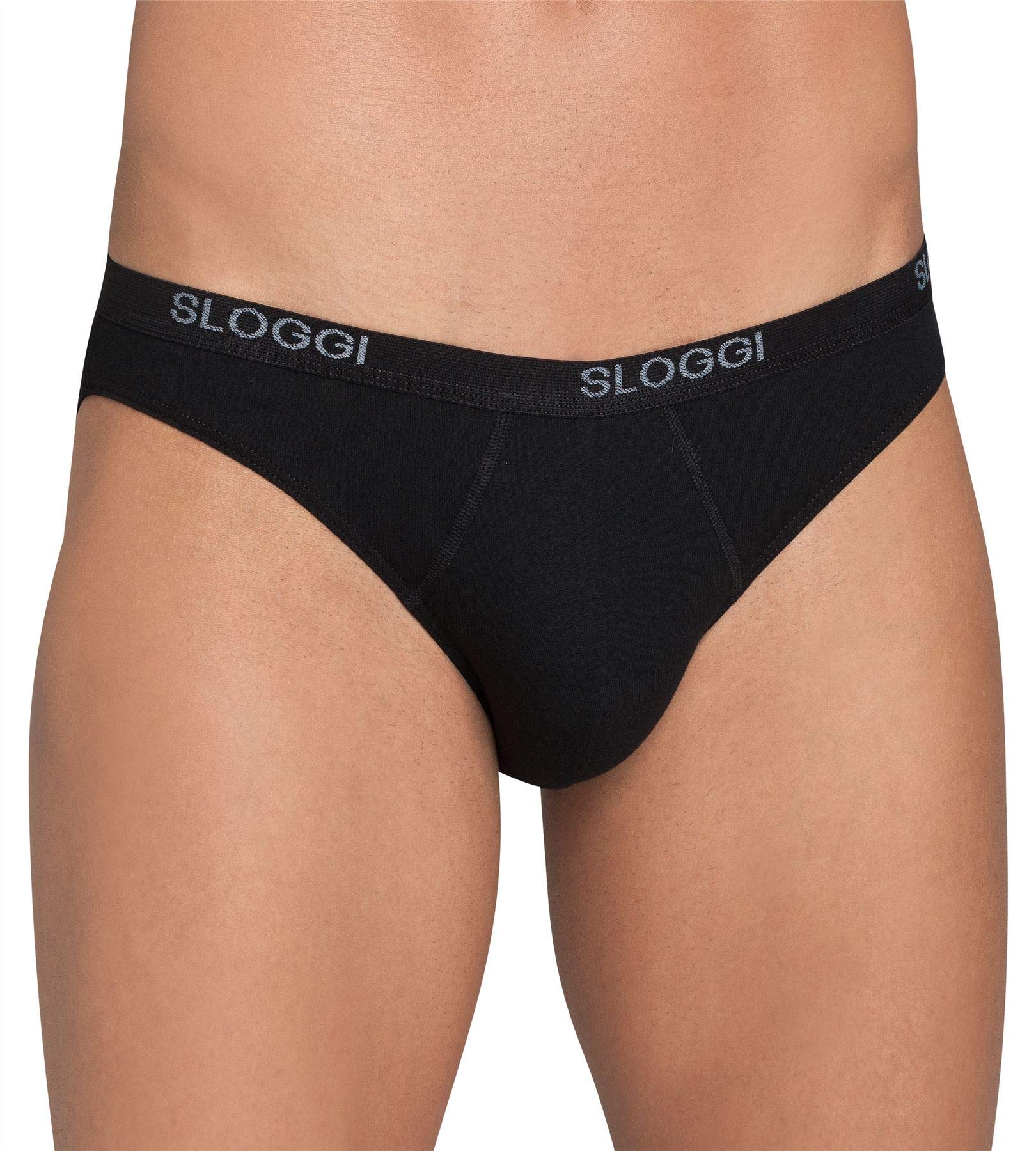 Sloggi Basic Mini 2p slip uomo nero cotone uso quotidiano