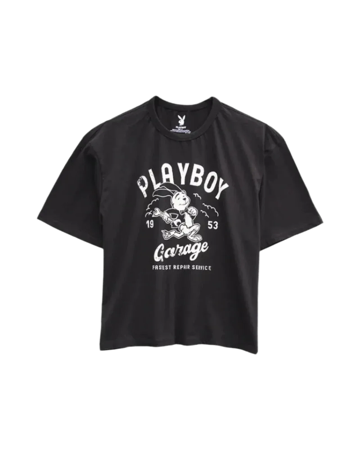 Playboy Repairs t-shirt bianca cotone oversize S