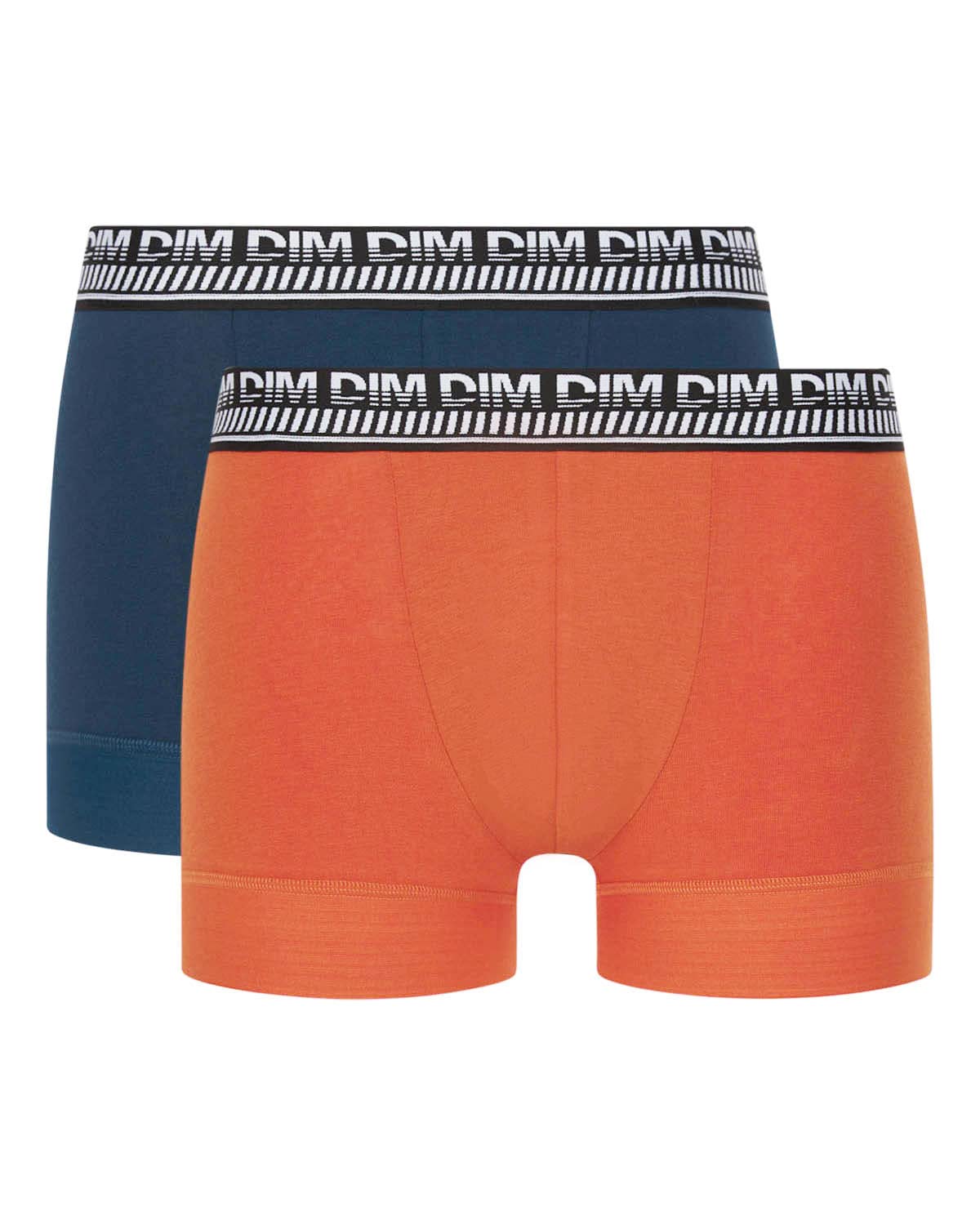 DIM Stay And Fit Boxer Uomo x2 Neri Cotone 3D Flex