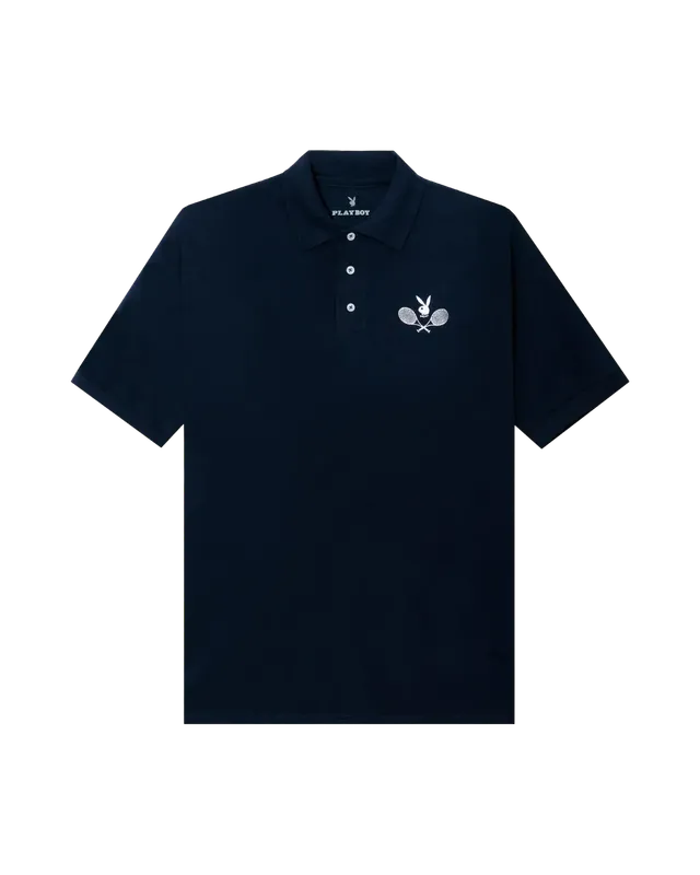 Playboy Tennis Club polo bianca cotone