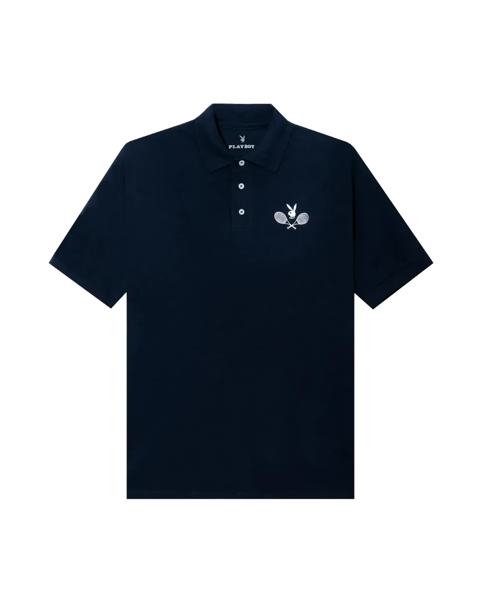 Playboy Tennis Club polo bianca cotone