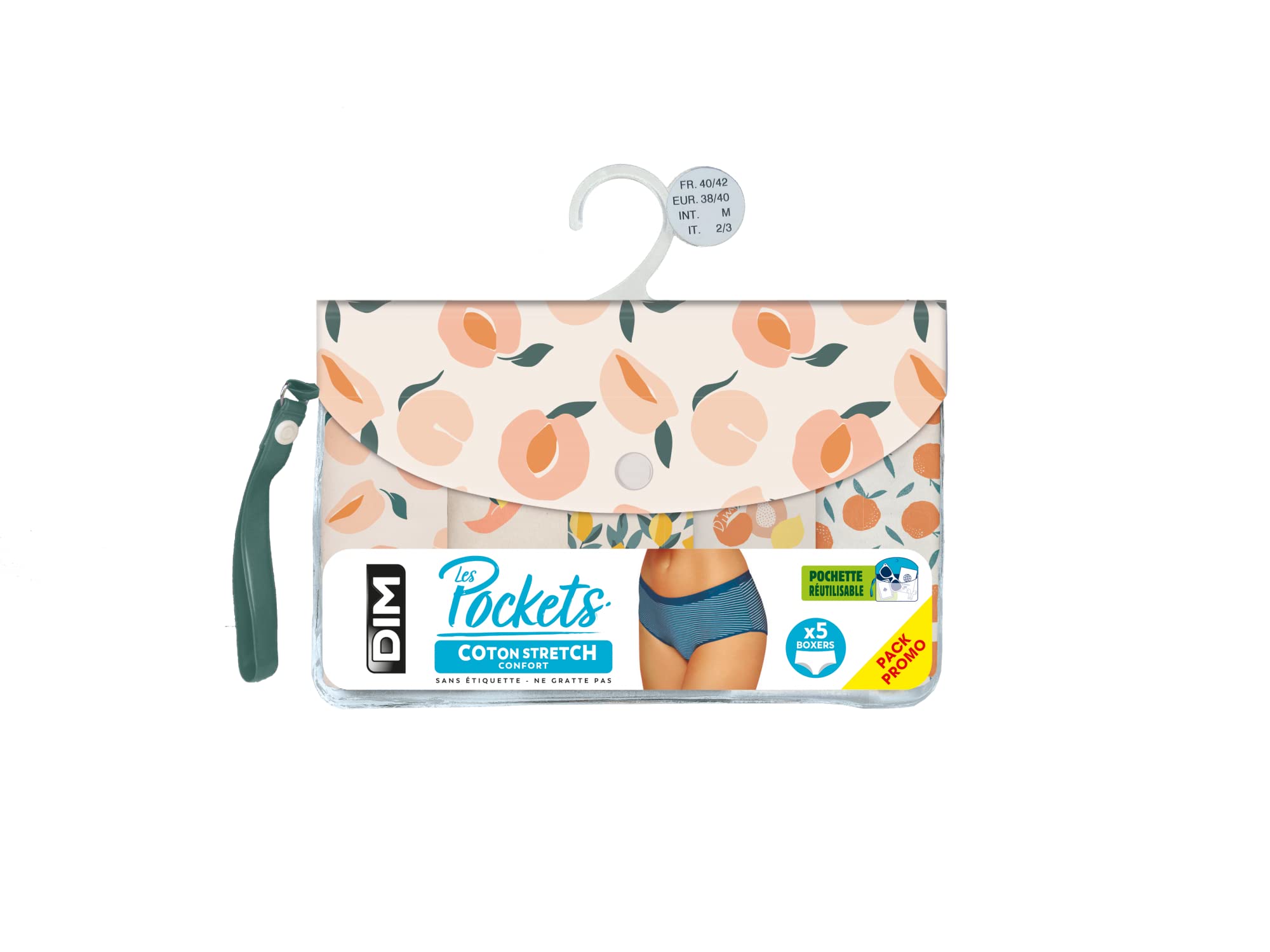 DIM Les Pockets boxer donna cotone pacco da 5 elasticizzato