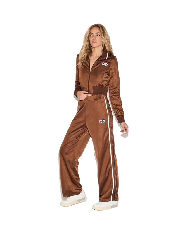 Playboy x FILA Mardi pantaloni tuta marroni poliestere