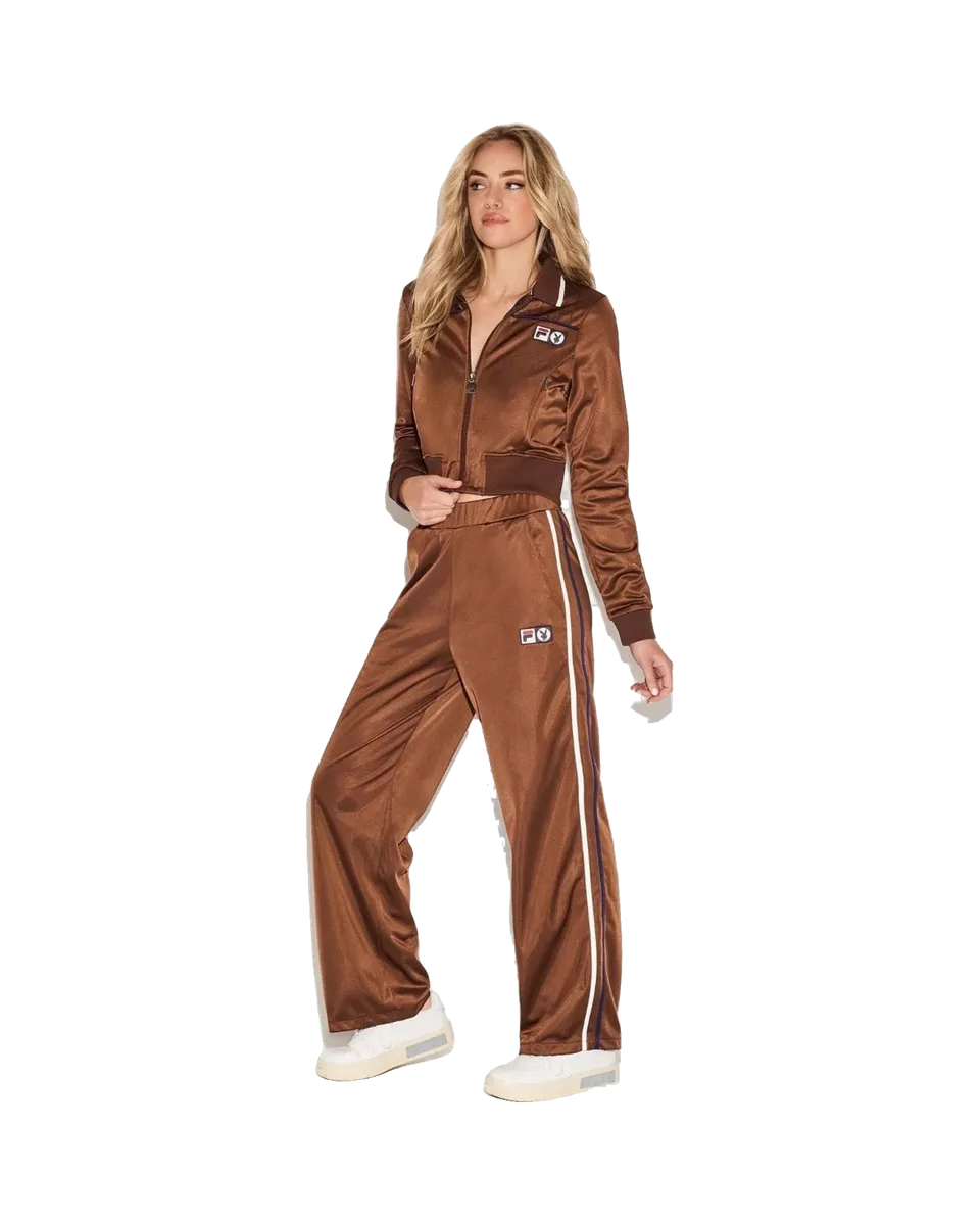 Playboy x FILA Mardi pantaloni tuta marroni poliestere