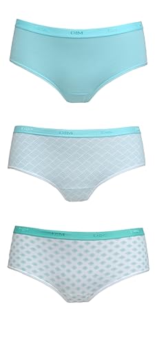 DIM Les Pockets Slip Donna x3 S Turchese Cotone