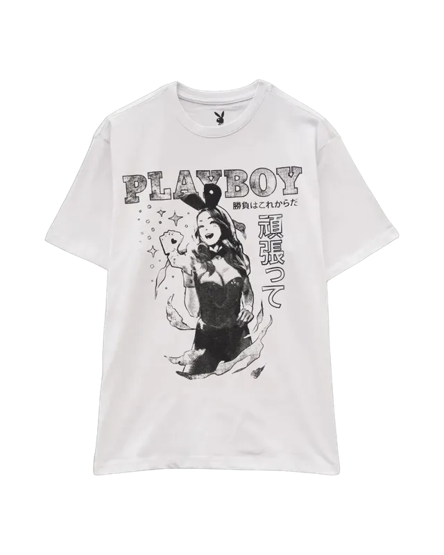 Playboy Bunny Luck Tee t-shirt bianca cotone