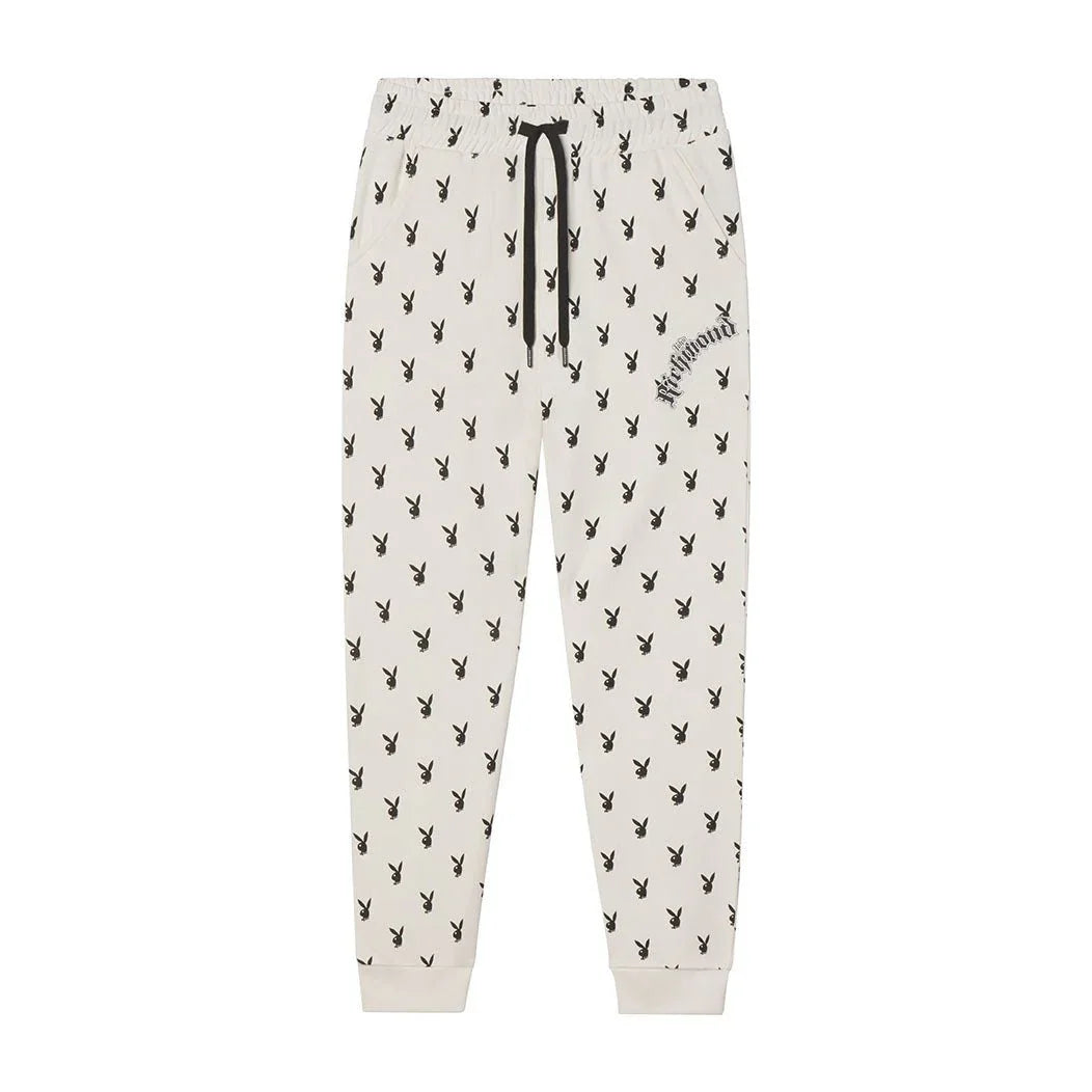 Playboy John Richmond pantaloni tuta unisex marrone cotone
