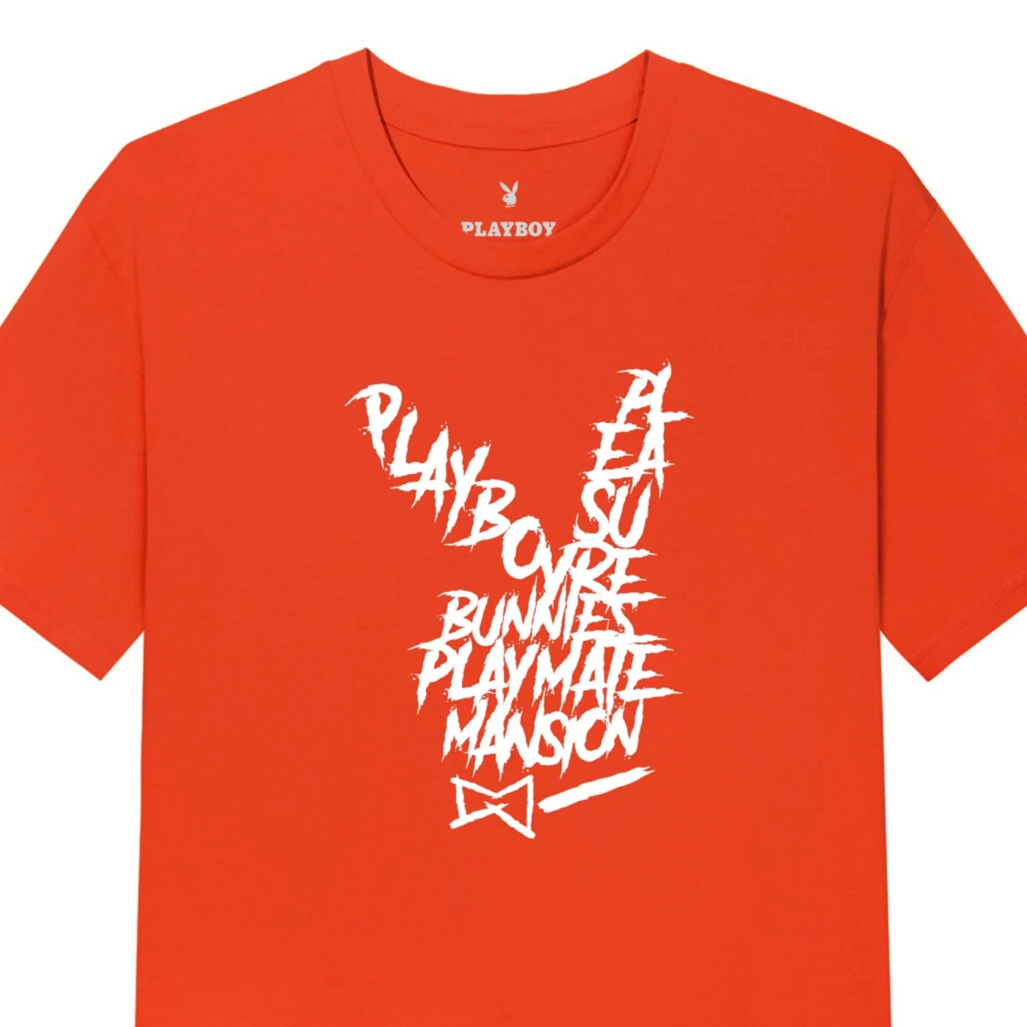 Playboy Graffiti Rabbit Head t-shirt unisex arancione